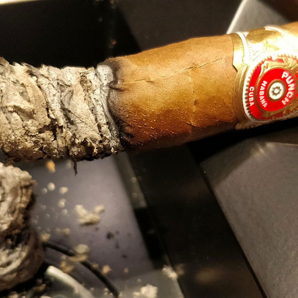 Note how this Cuban Punch burns a distinct gray ash.